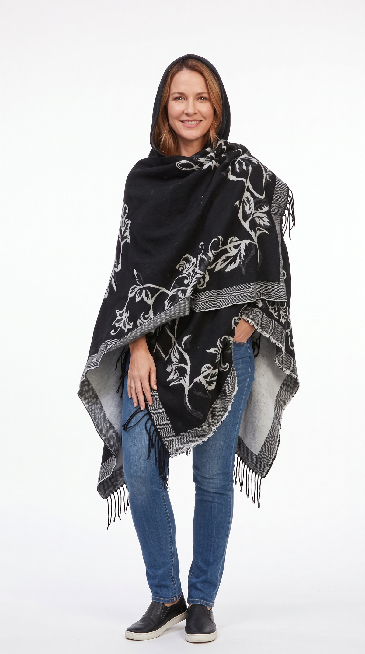 Handmade Hooded Poncho for Women