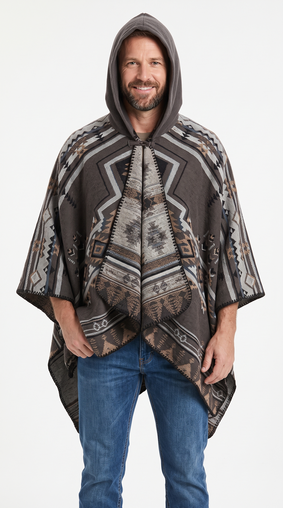 Handmade Hooded Poncho for Men