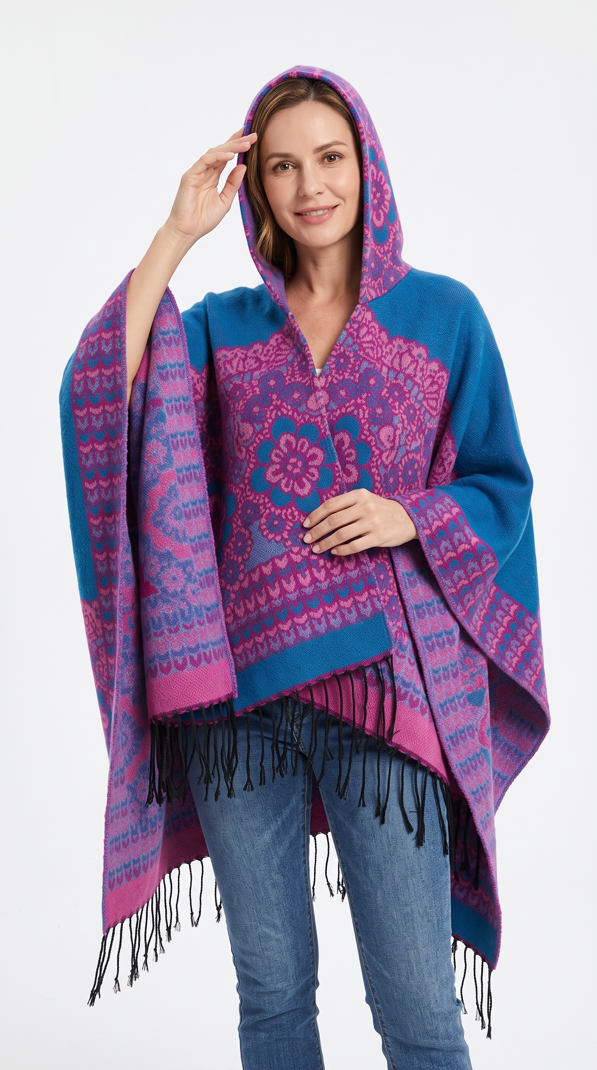 Handmade Hooded Poncho for Women