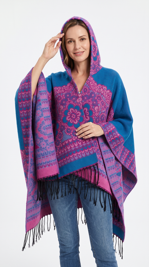 Handmade Hooded Poncho for Women