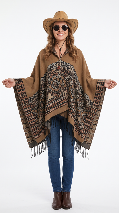 Handmade Hooded Poncho for Women