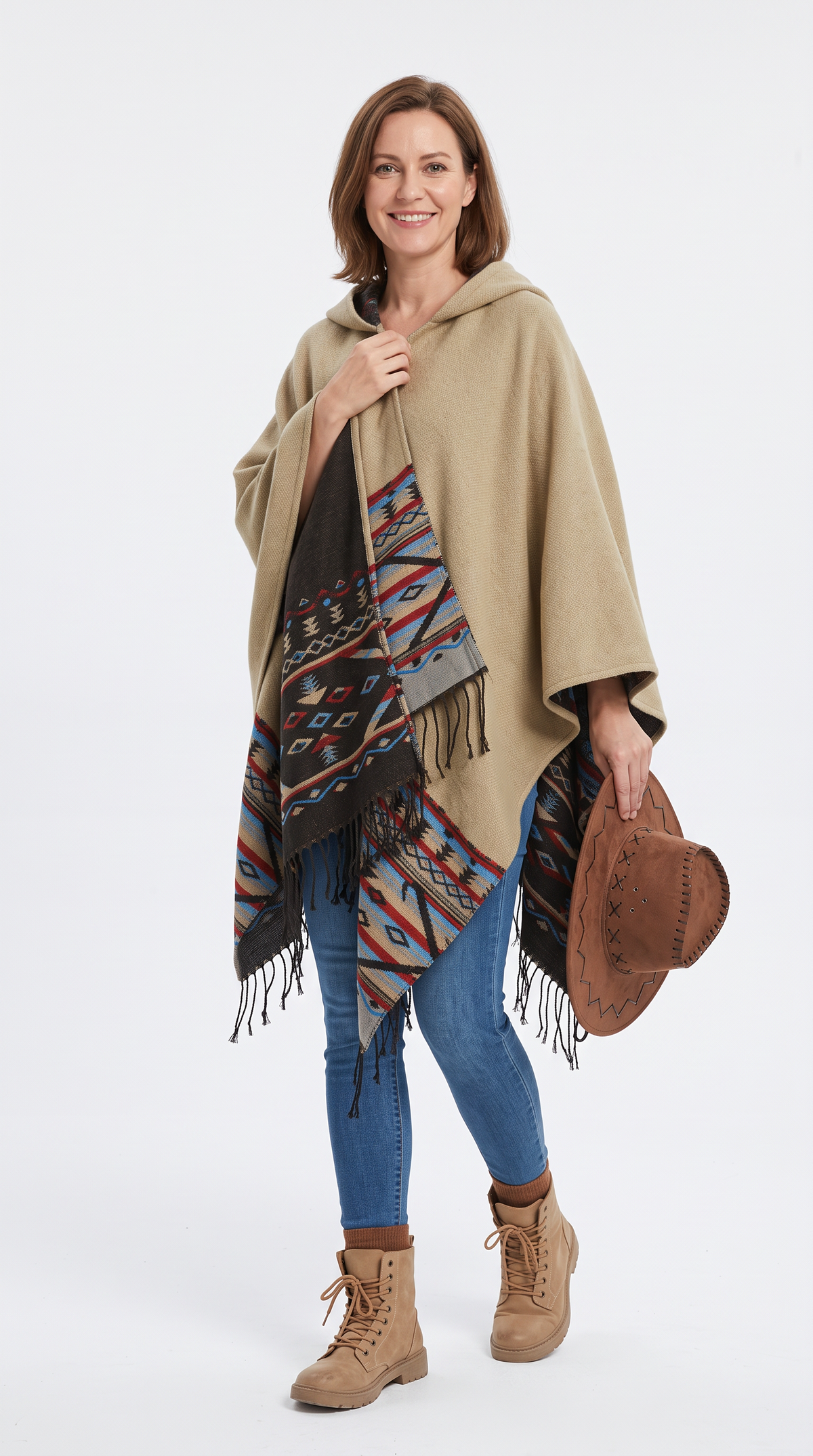 Handmade Hooded Poncho for Women