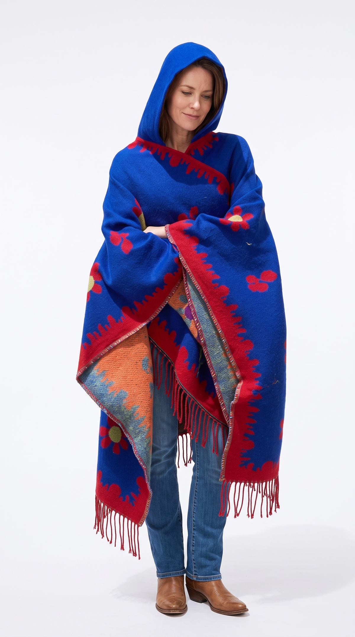Handmade Hooded Poncho for Women