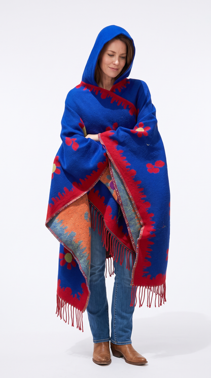 Handmade Hooded Poncho for Women