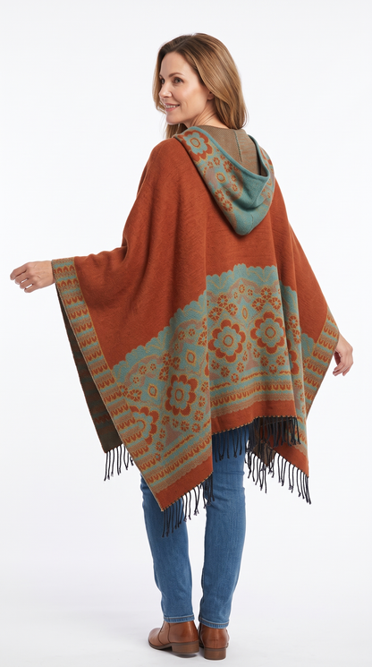 Handmade Hooded Poncho for Women