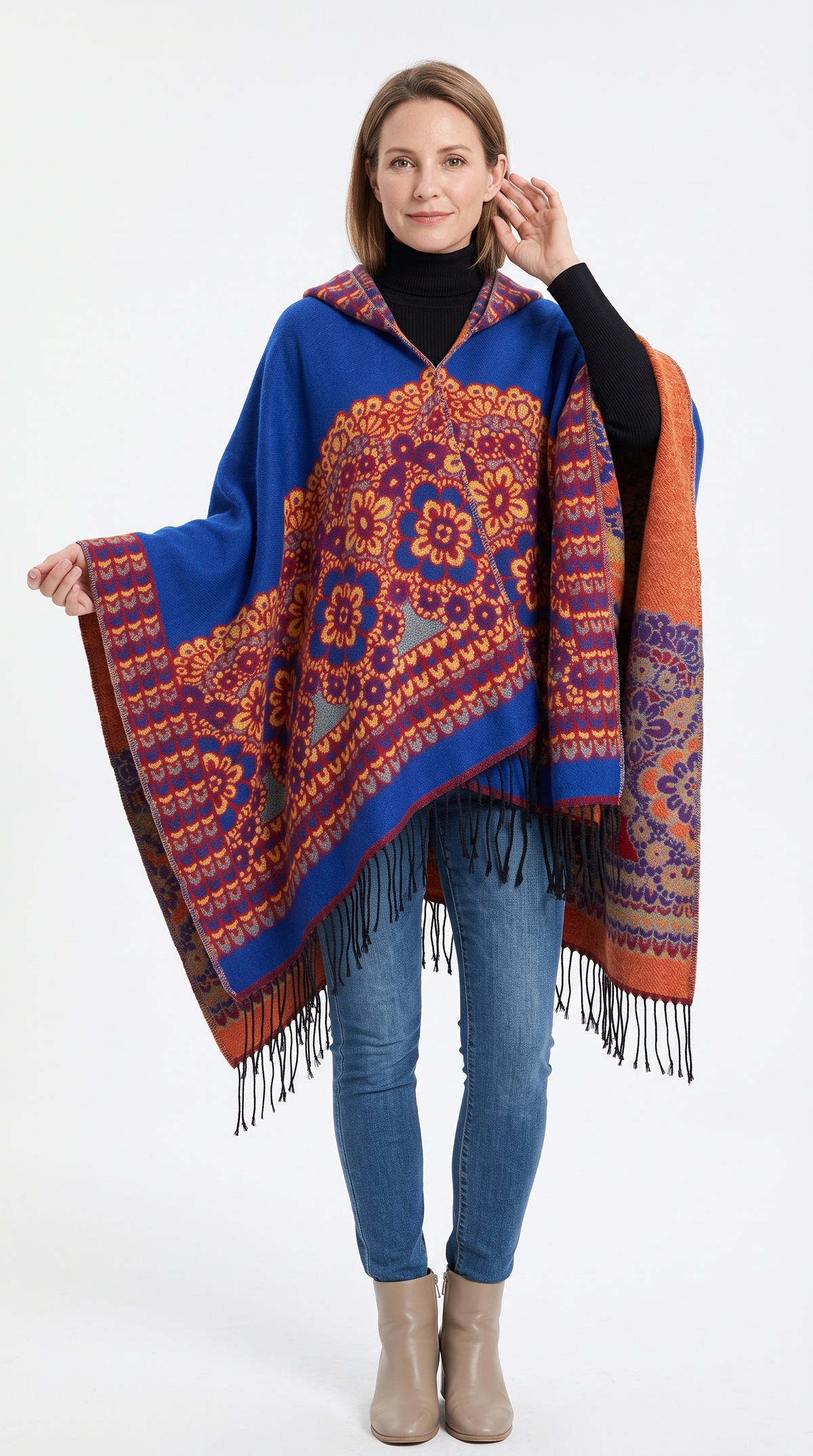 Handmade Hooded Poncho for Women