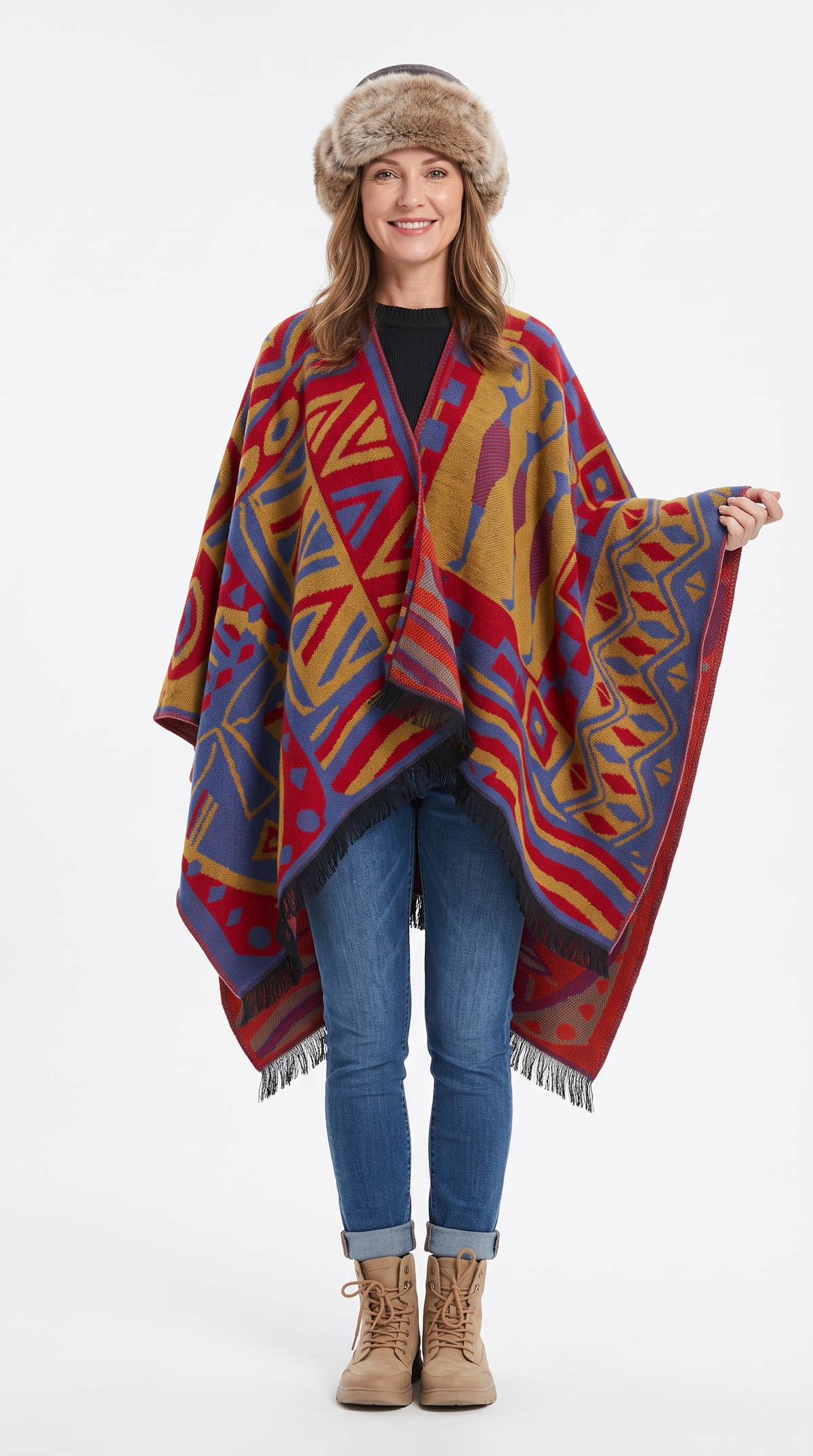 Handmade Hooded Poncho for Women