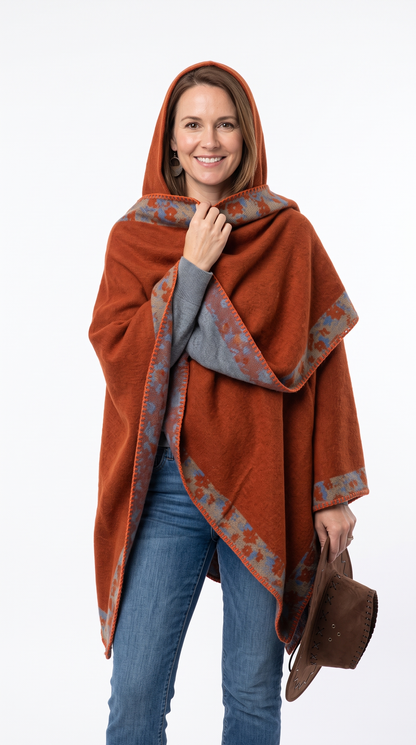 Handmade Hooded Poncho for Women