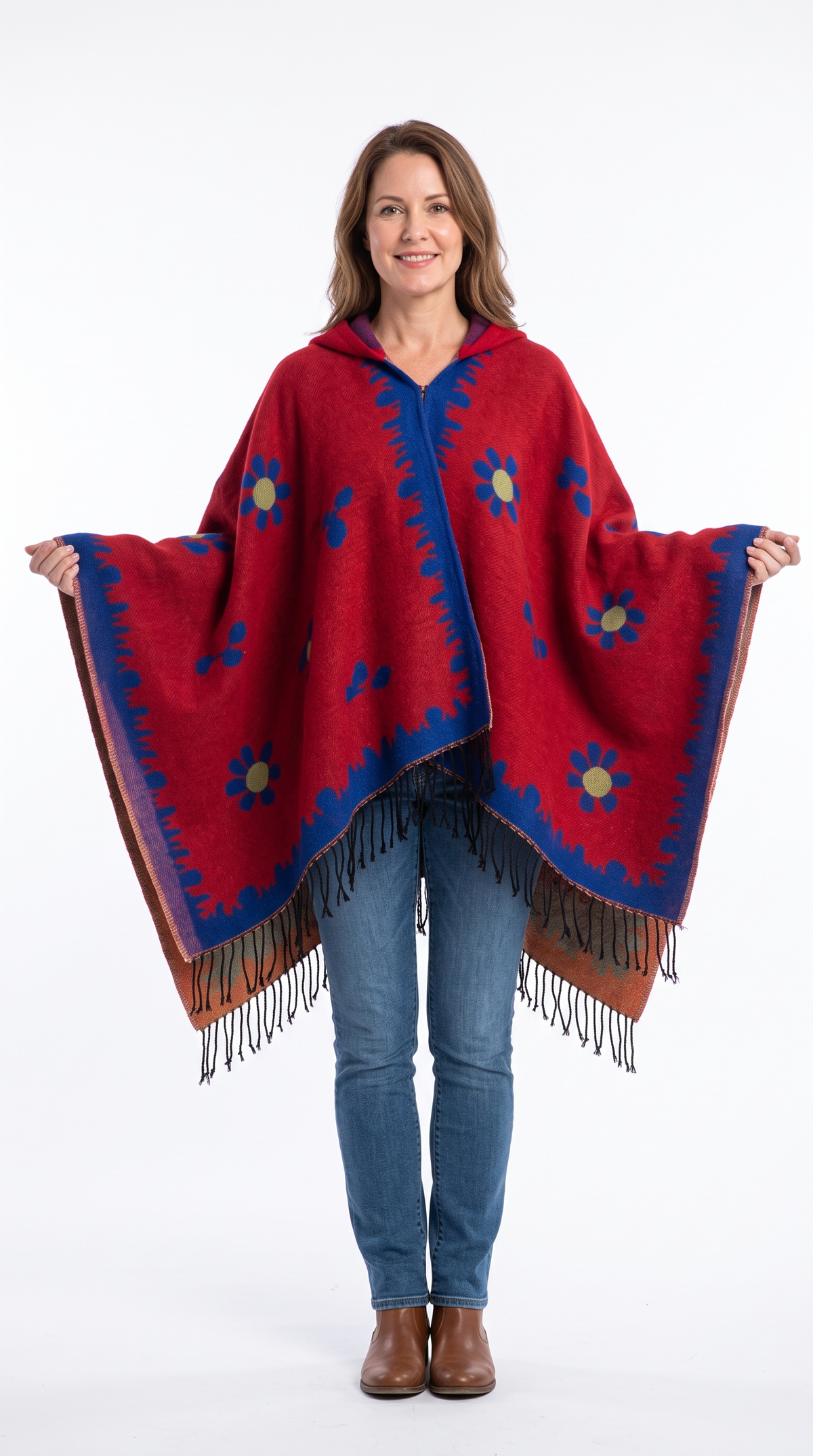 Handmade Hooded Poncho for Women
