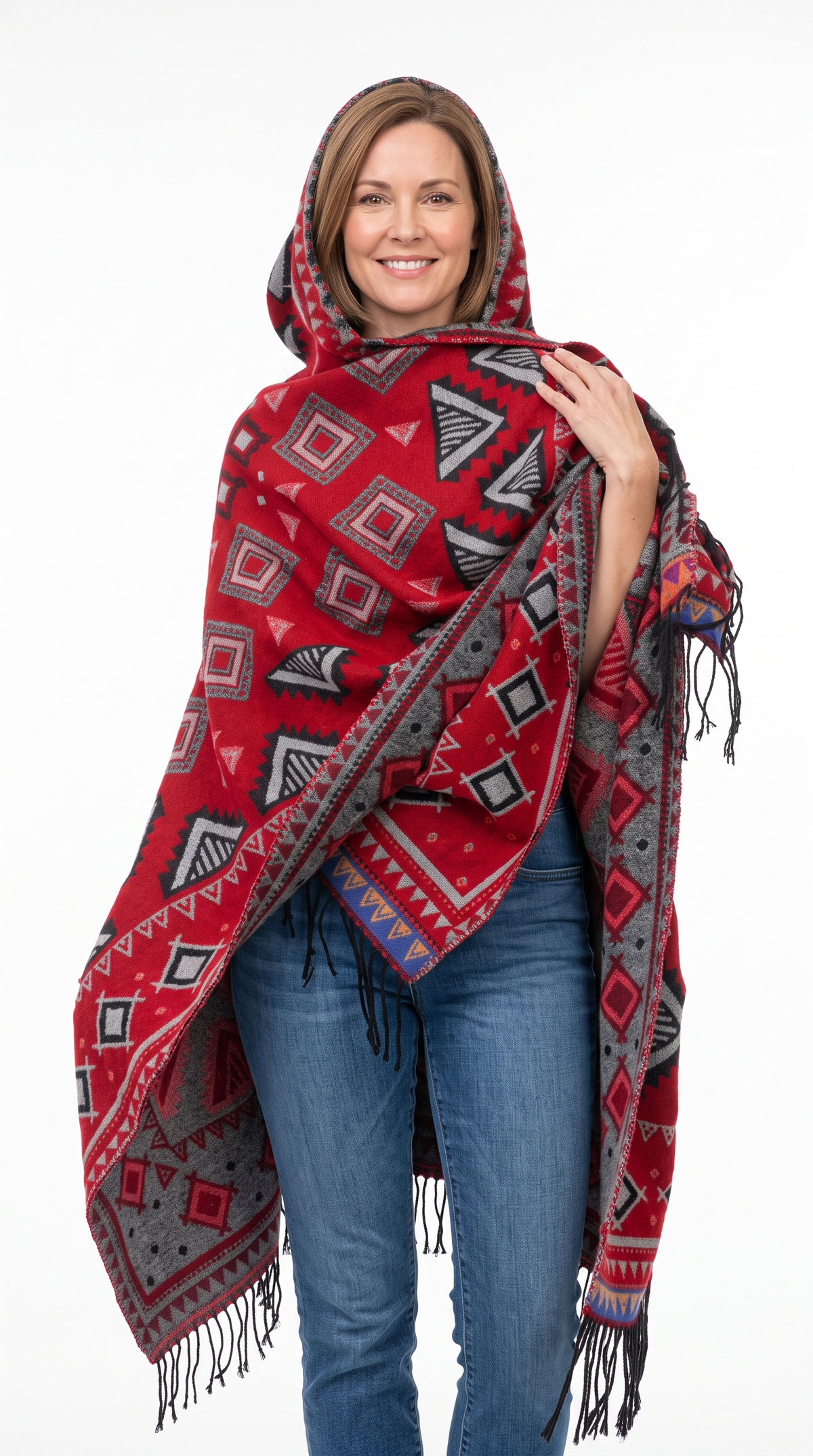 Handmade Hooded Poncho for Women