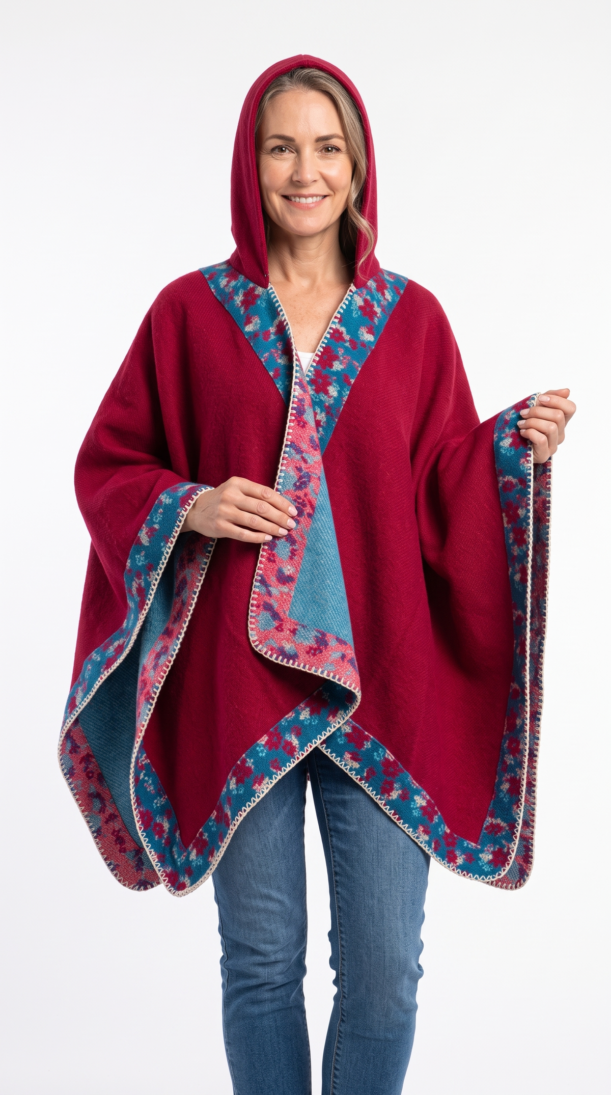 Handmade Hooded Poncho for Women