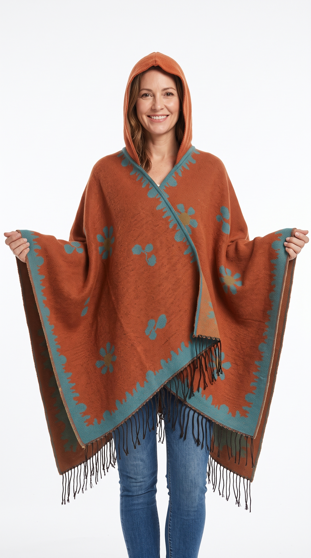 Handmade Hooded Poncho for Women
