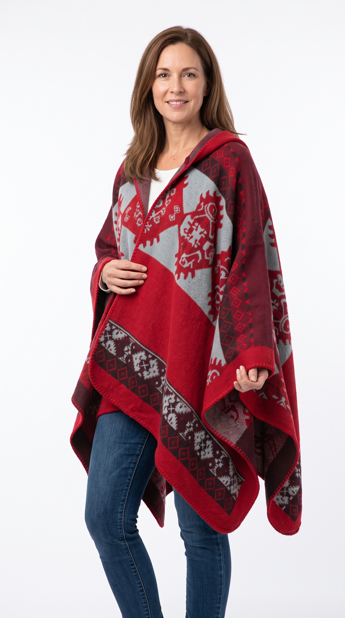 Handmade Hooded Poncho for Women