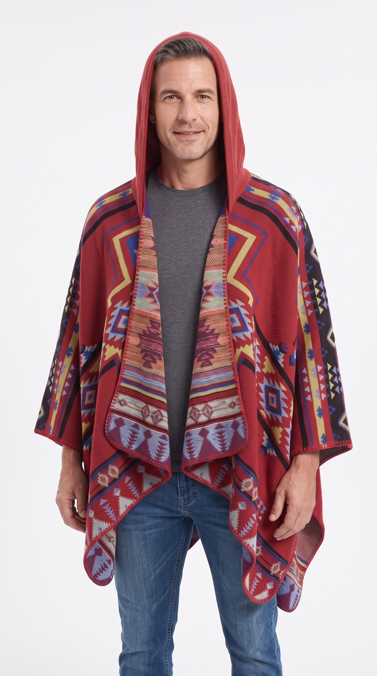 Handmade Hooded Poncho for Men