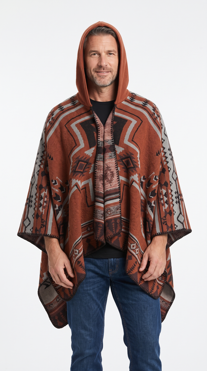 Handmade Hooded Poncho for Men