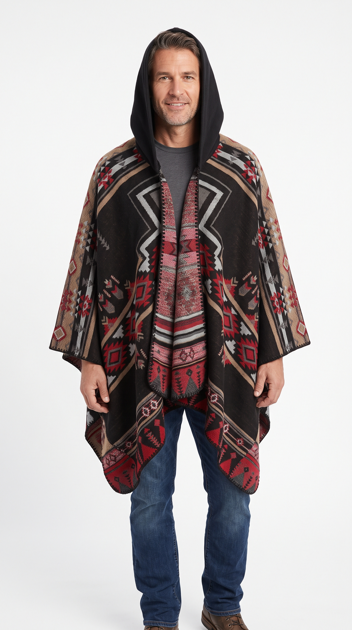 Handmade Hooded Poncho for Men