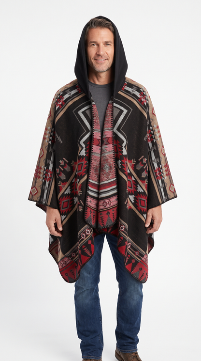 Handmade Hooded Poncho for Men