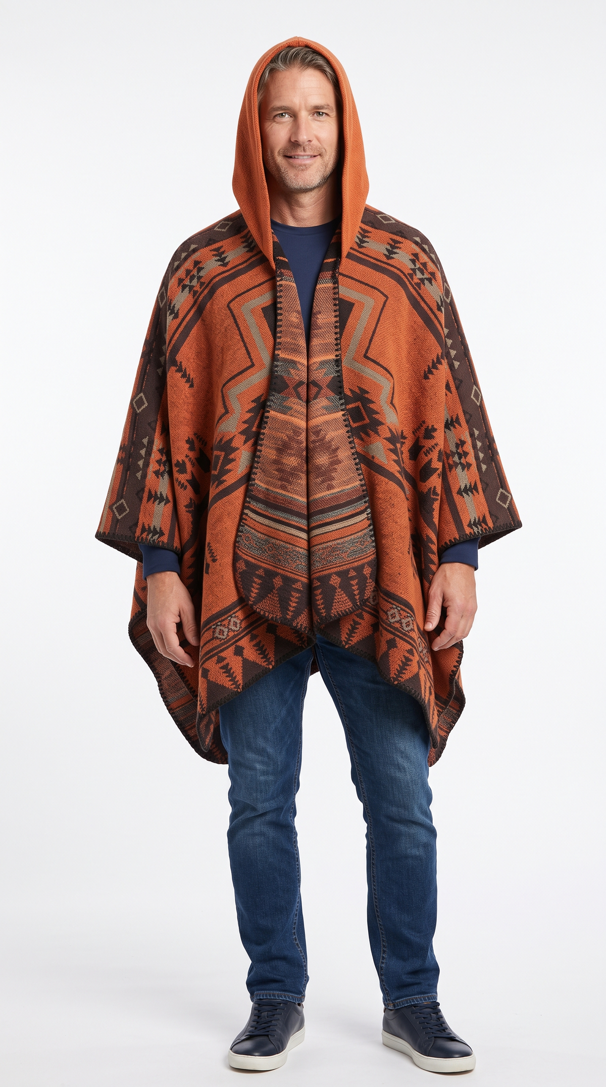 Handmade Hooded Poncho for Men