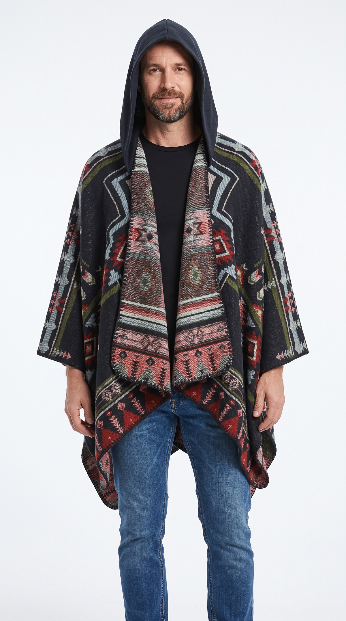 Handmade Hooded Poncho for Men