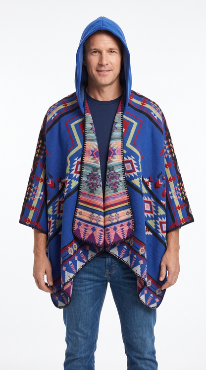 Handmade Hooded Poncho for Men