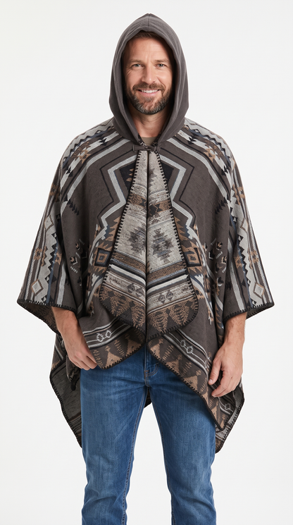 Handmade Hooded Poncho for Men